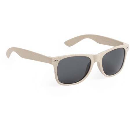 Lunettes de soleil personnalisées avec protection UV400 - Kilpan Matières : fibre de bambou Couleurs : naturel marquage laser ul