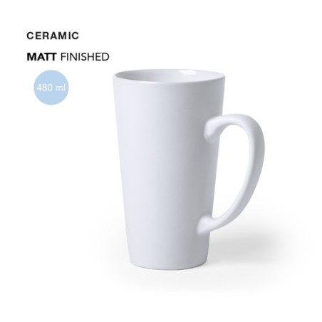 Tasse personnalisable 480ml Korpus Matières : céramique Couleurs : blanc personnalisable avec votre logo