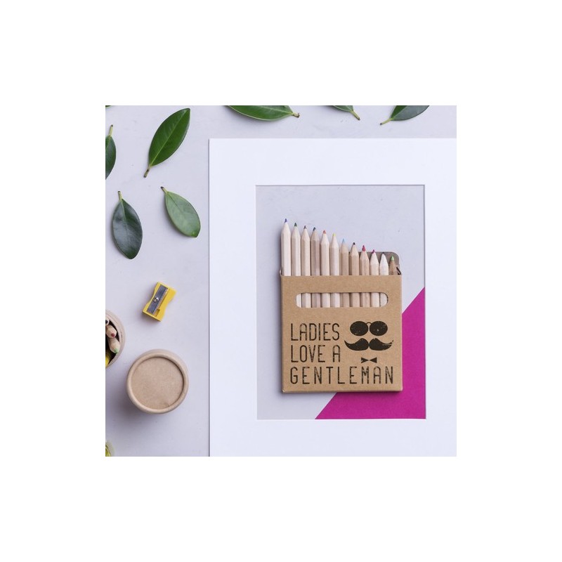 Boîte Crayons Boys - Ensemble de 12 Crayons Colorés