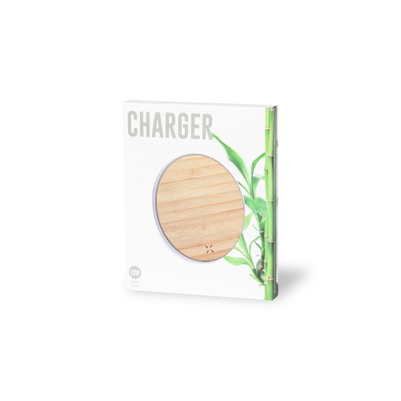 Chargeur Sans Fil Personnalisé Éco-responsable Nembar - Objet Publicitaire Matières : bambou impression haute définition