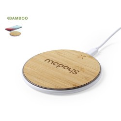 Chargeur Sans Fil Personnalisé Éco-responsable Nembar - Objet Publicitaire Matières : bambou livraison express 24h 48h