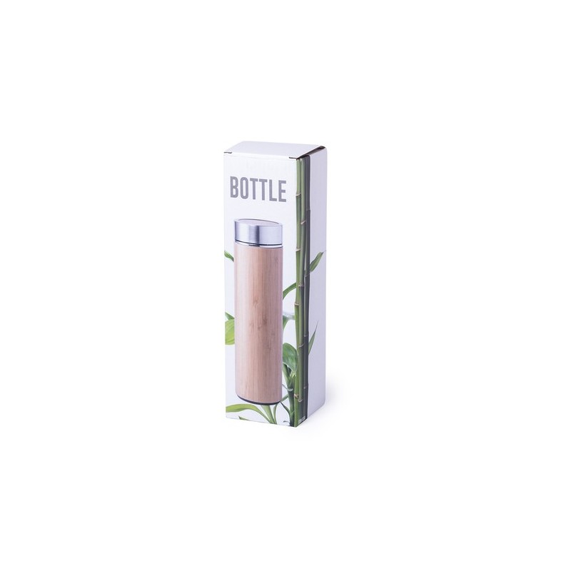 Bouteille Isotherme Éco-responsable Personnalisée 500ml en Bambou - Thermo Moltex Matières : bambou marquage laser ultra précis