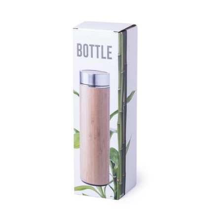 Bouteille Isotherme Éco-responsable Personnalisée 500ml en Bambou - Thermo Moltex Matières : bambou marquage laser ultra précis