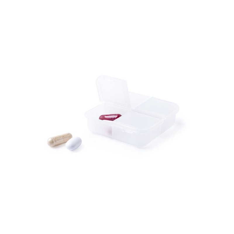 Pilulier Pratique et Personnalisé Edmor Couleurs : blanc personnalisable avec votre logo