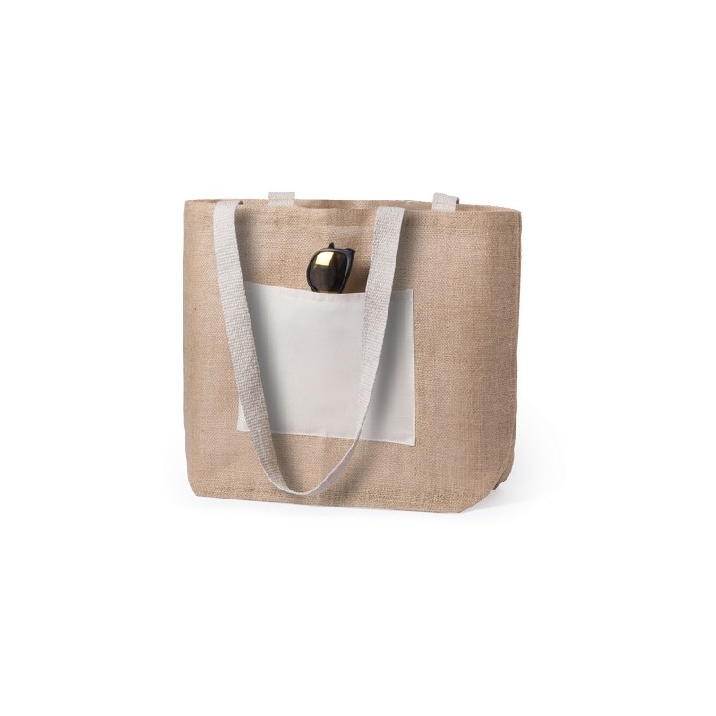 Sac de Plage Personnalisé Farus Matières : coton Couleurs : naturel marquage laser ultra précis