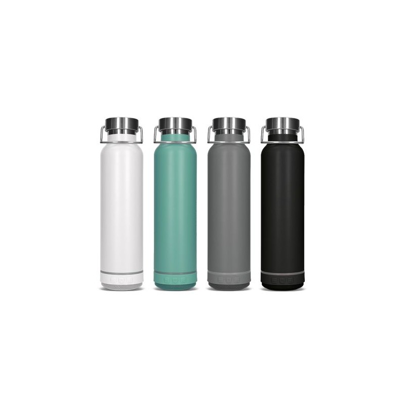 Gourde Isotherme Éco-responsable Double-Paroi Inox 60 cl avec Haut-Parleur - Personnalisée marquage laser ultra précis