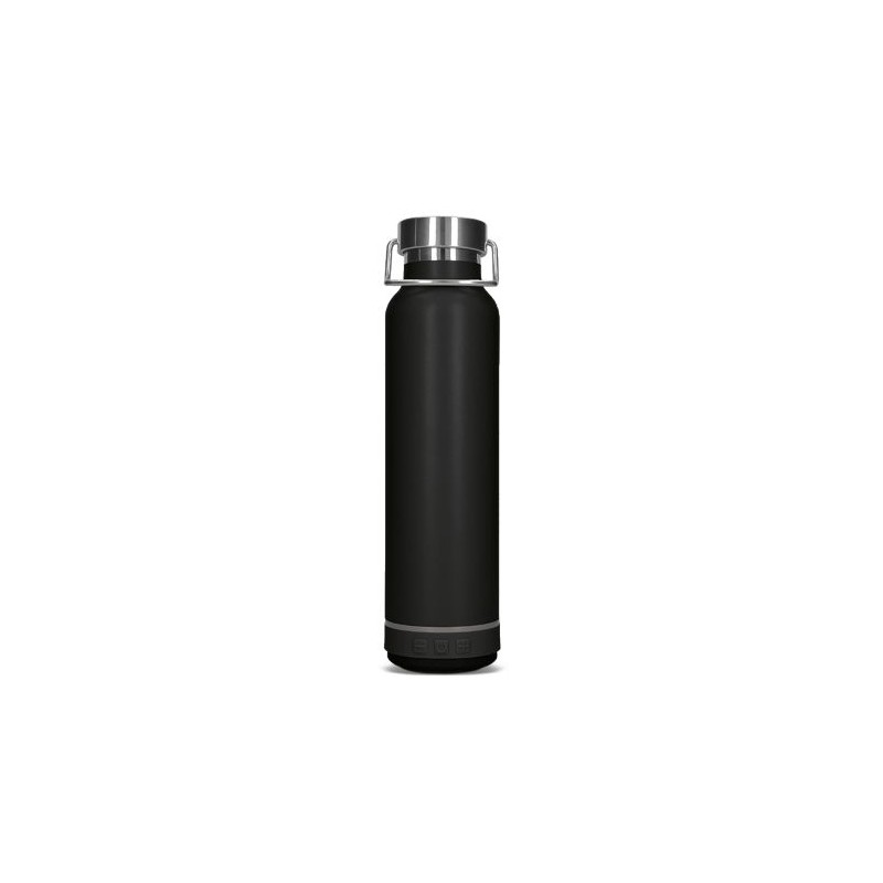 Gourde Isotherme Éco-responsable Double-Paroi Inox 60 cl avec Haut-Parleur - Personnalisée marquage laser ultra précis