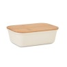 Boîte à lunch  en bambou personnalisée - THURSDAY Matières : bambou Couleurs : beige