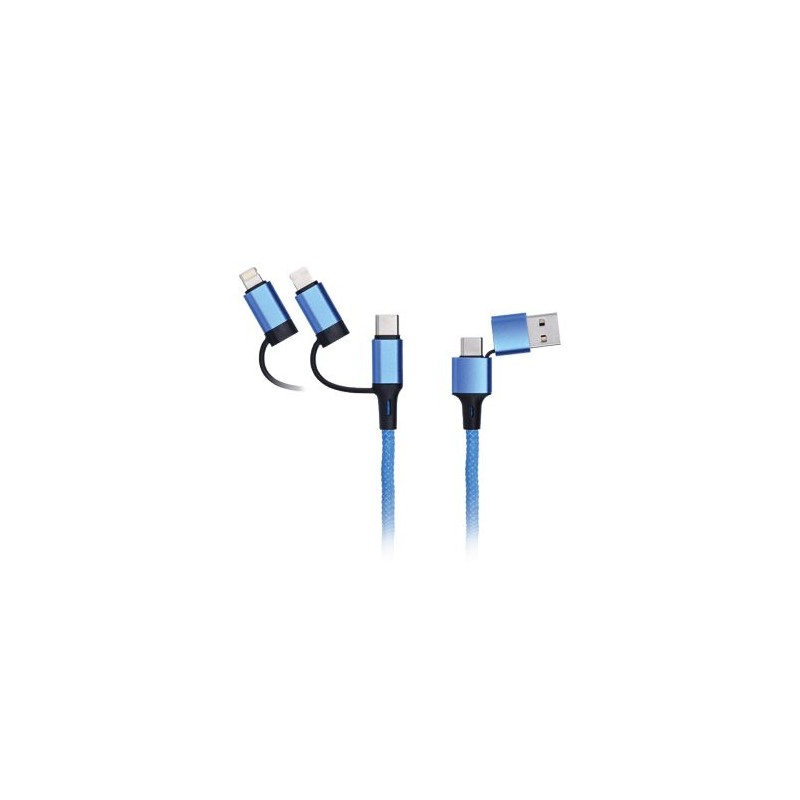 Câble de Charge Rapide Retractable 6 en 1 Personnalisé objet publicitaire robuste