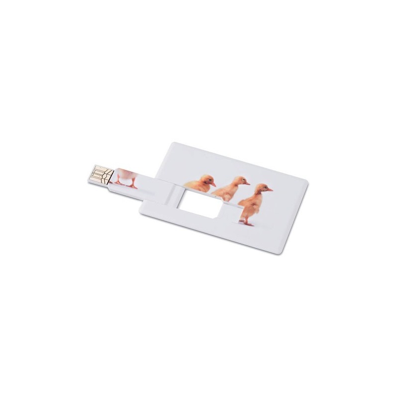 Clé USB personnalisable Crédit Card 16GB Matières : ABS Couleurs : blanc