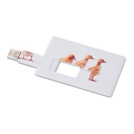 Clé USB personnalisable Crédit Card 16GB Matières : ABS Couleurs : blanc