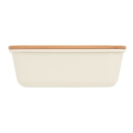 Boîte à lunch  en bambou personnalisée - THURSDAY Matières : bambou Couleurs : beige goodies publicitaire événementiel