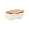 Boîte à lunch  en bambou personnalisée - THURSDAY Matières : bambou Couleurs : beige marquage laser ultra précis