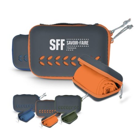 Serviette Microfibre de Sport avec Boîte de Rangement Personnalisé