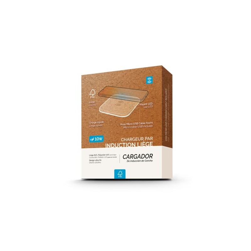Chargeur Induction Rapide Éco-responsable 10W Personnalisé impression haute définition