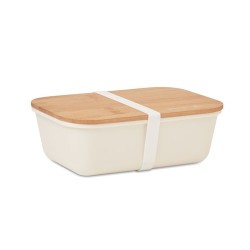 Boîte à lunch  en bambou personnalisée - THURSDAY Matières : bambou Couleurs : beige objet promotionnel éco-responsable