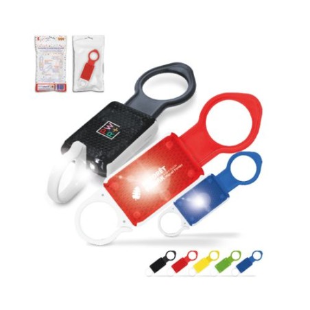 Lampe de sécurité lumineuse à clipser et porte-bouteille pas cher cadeau entreprise pas cher