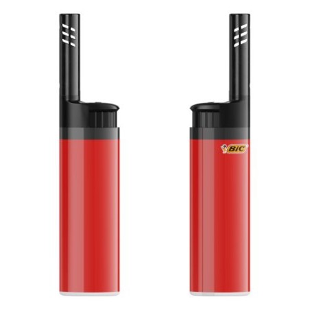 Briquet personnalisé  EZ Reach™ BIC® pas cher Matières : métal Couleurs : rouge personnalisation rapide en France