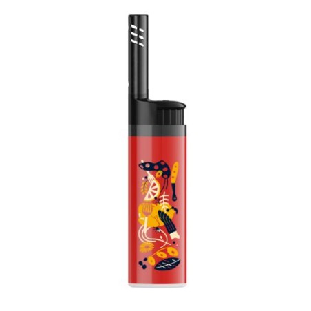 Briquet personnalisé  EZ Reach™ BIC® pas cher Matières : métal Couleurs : rouge marquage couleur éclatante