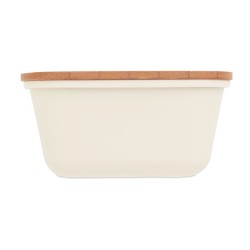 Boîte à lunch  en bambou personnalisée - THURSDAY Matières : bambou Couleurs : beige cadeau collaborateur premium