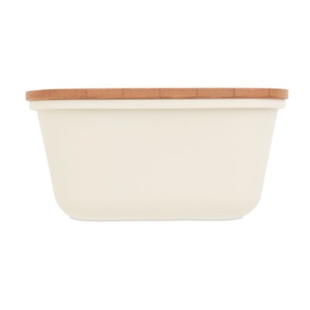Boîte à lunch  en bambou personnalisée - THURSDAY Matières : bambou Couleurs : beige cadeau collaborateur premium