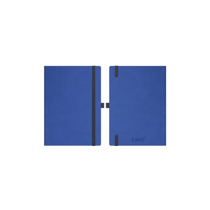 Carnet A5 personnalisé  Flex Cover BIC® Partner pas cher Matières : papier Couleurs : bleu marine nombre de pages : 144 pages ca