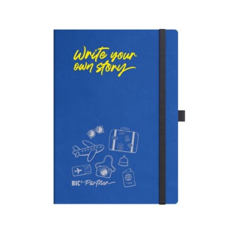Carnet A5 personnalisé  Flex Cover BIC® Partner pas cher Matières : papier Couleurs : rouge nombre de pages : 144 pages cadeau e
