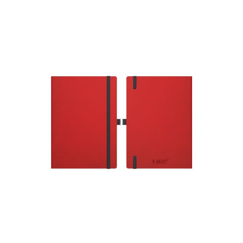 Carnet A5 personnalisé  Flex Cover BIC® Partner pas cher Matières : papier Couleurs : rouge nombre de pages : 144 pages accessoi