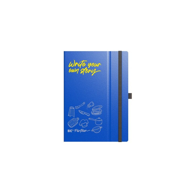 Carnet A5 personnalisé Hard Cover  BIC® Partner Matières : papier Couleurs : bleu marine nombre de pages : 144 pages objet promo