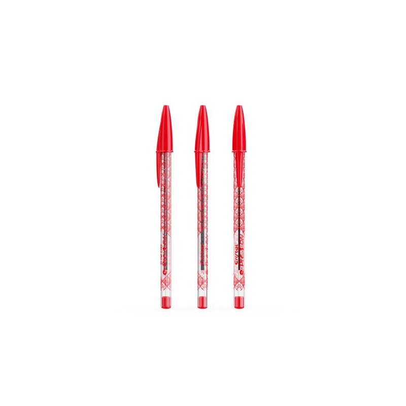 Stylo à bille personnalisée pas cher BIC® Cristal® Expression Matières : plastique Couleurs : rouge marquage laser ultra précis