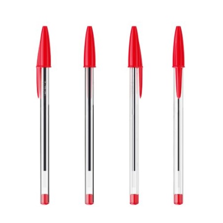 Stylo à bille personnalisée pas cher BIC® Cristal® Expression Matières : plastique Couleurs : rouge objet publicitaire robuste
