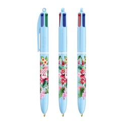 Stylo Personnalisé Unique et Créatif 4 Couleurs Pastel BIC® Matières : plastique Couleurs : jaune pastel