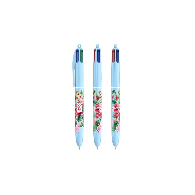 BIC® 4 Couleurs® Pastel - Stylo Bille Multicouleurs