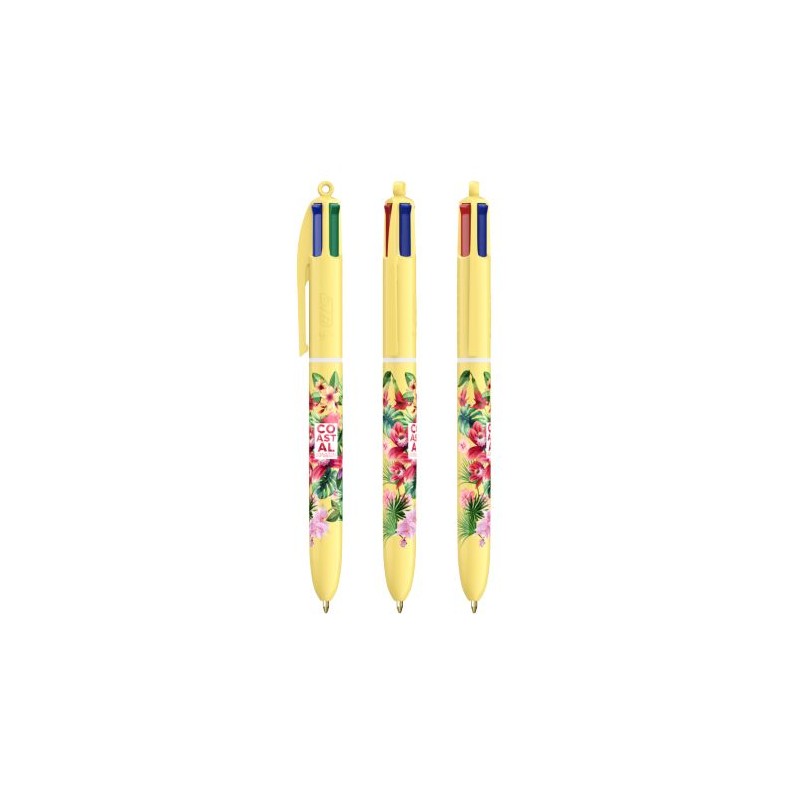 Stylo Personnalisé Unique et Créatif 4 Couleurs Pastel BIC® Matières : plastique Couleurs : jaune pastel goodies personnalisé en