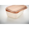 Boîte à lunch  en bambou personnalisée - THURSDAY Matières : bambou Couleurs : beige accessoire événementiel unique
