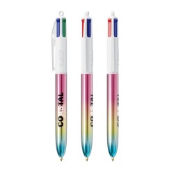 Stylo Multicouleurs Personnalisé Éco-responsable 4 Couleurs Gradient BIC® Matières : plastique Couleurs : turquoise