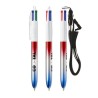 Stylo publicitaire 4 Couleurs® avec lanyard - Édition Flags BIC® Matières : plastique Couleurs : jaune