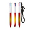 Stylo publicitaire 4 Couleurs® avec lanyard - Édition Flags BIC® Matières : plastique Couleurs : jaune cadeau collaborateur prem