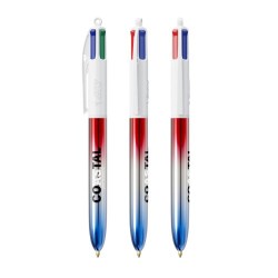 Stylo Éco-responsable 4 Couleurs® Personnalisé - BIC® Flags Collection Matières : plastique Couleurs : bleu