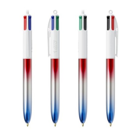 Stylo Éco-responsable 4 Couleurs® Personnalisé - BIC® Flags Collection Matières : plastique Couleurs : bleu objet promotionnel é
