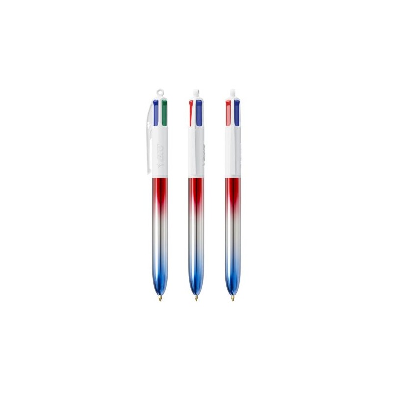 Stylo Éco-responsable 4 Couleurs® Personnalisé - BIC® Flags Collection Matières : plastique Couleurs : bleu objet publicitaire r