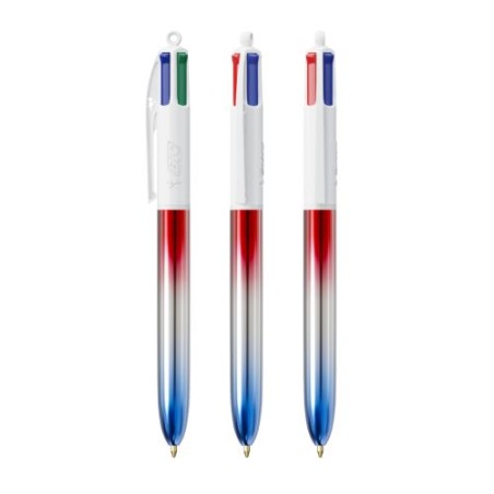 Stylo Éco-responsable 4 Couleurs® Personnalisé - BIC® Flags Collection Matières : plastique Couleurs : bleu objet publicitaire r