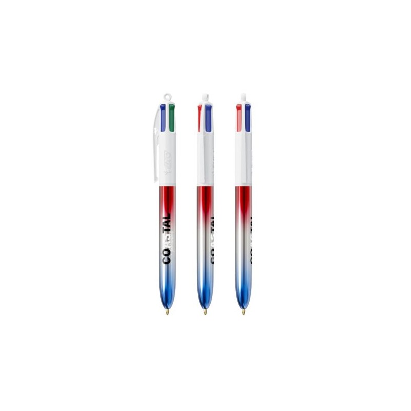 Stylo Éco-responsable 4 Couleurs® Personnalisé - BIC® Flags Collection Matières : plastique Couleurs : jaune personnalisable ave