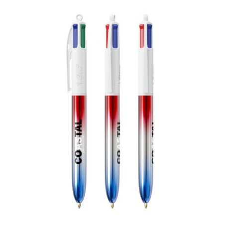 Stylo Éco-responsable 4 Couleurs® Personnalisé - BIC® Flags Collection Matières : plastique Couleurs : jaune personnalisable ave