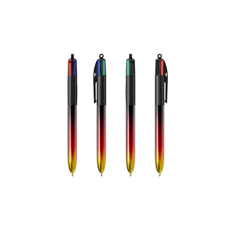 Stylo Éco-responsable 4 Couleurs® Personnalisé - BIC® Flags Collection Matières : plastique Couleurs : jaune cadeau collaborateu