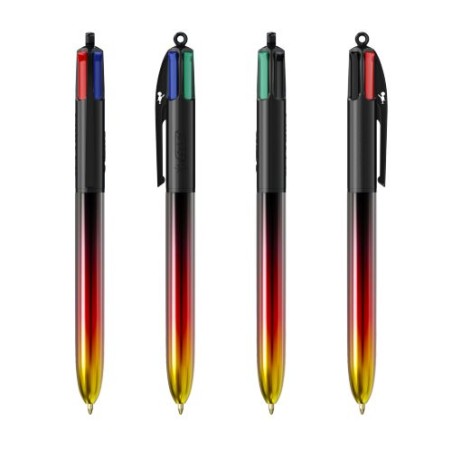 Stylo Éco-responsable 4 Couleurs® Personnalisé - BIC® Flags Collection Matières : plastique Couleurs : jaune cadeau collaborateu