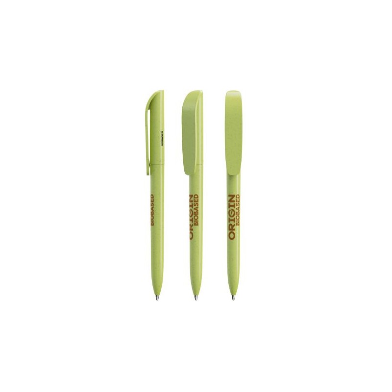 Stylo Éco-responsable Personnalisé Super Clip Origin BIC® pas cher Couleurs : vert herbe impression logo haute qualité