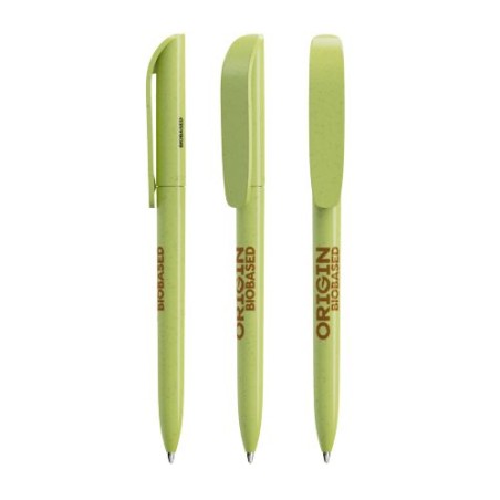 Stylo Éco-responsable Personnalisé Super Clip Origin BIC® pas cher Couleurs : vert herbe impression logo haute qualité