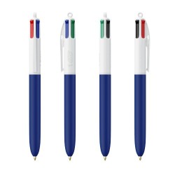 Stylo personnalisé multicouleurs avec lanyard BIC® 4 Couleurs Soft Matières : plastique Couleurs : blanc 2