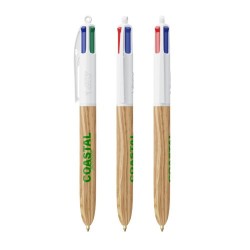 Stylo Éco-responsable 4 Couleurs Personnalisé Wood Style BIC® Matières : plastique Couleurs : naturel 2